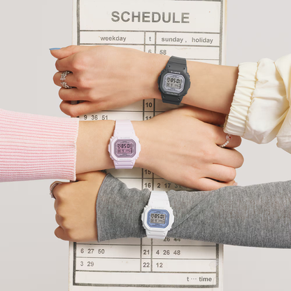 Reloj Digital Casual Blanco de Mujer