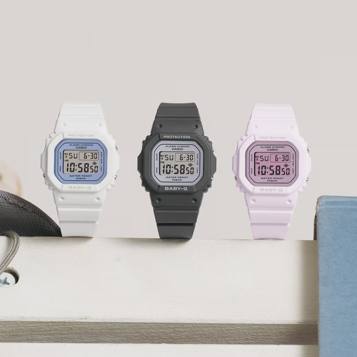 Reloj Digital Casual Blanco de Mujer