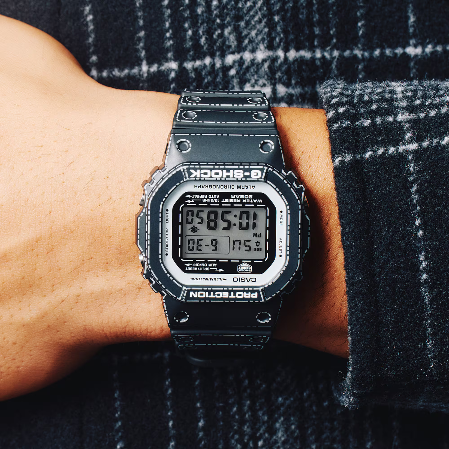 Reloj Digital Casual Negro de Hombre