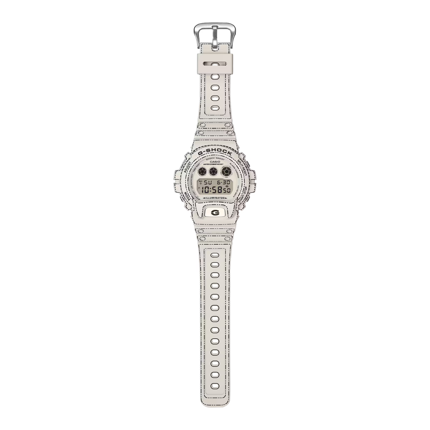 Reloj Digital Casual Crema de Hombre