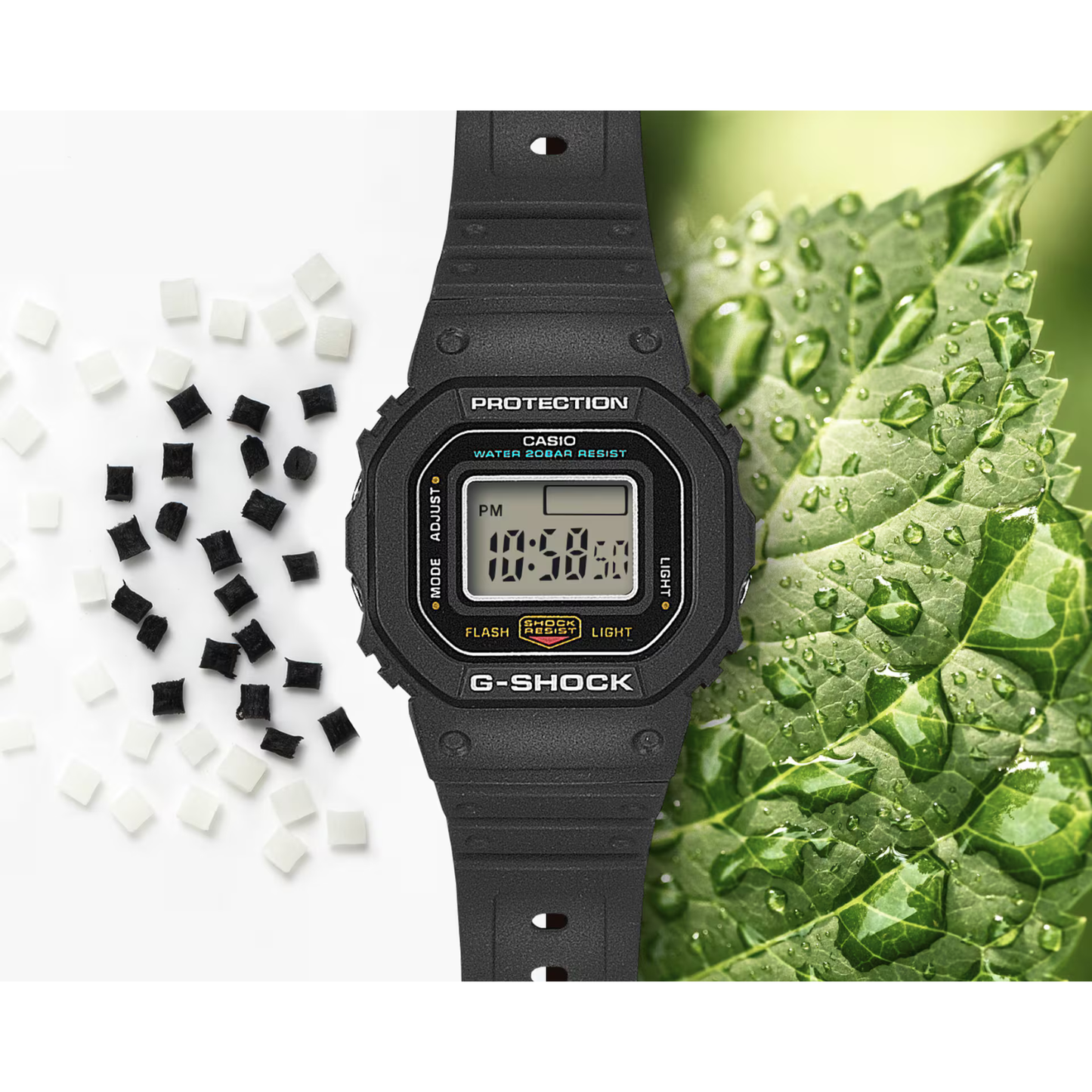 Reloj Digital Casual Nano de Anillo Negro de Hombre
