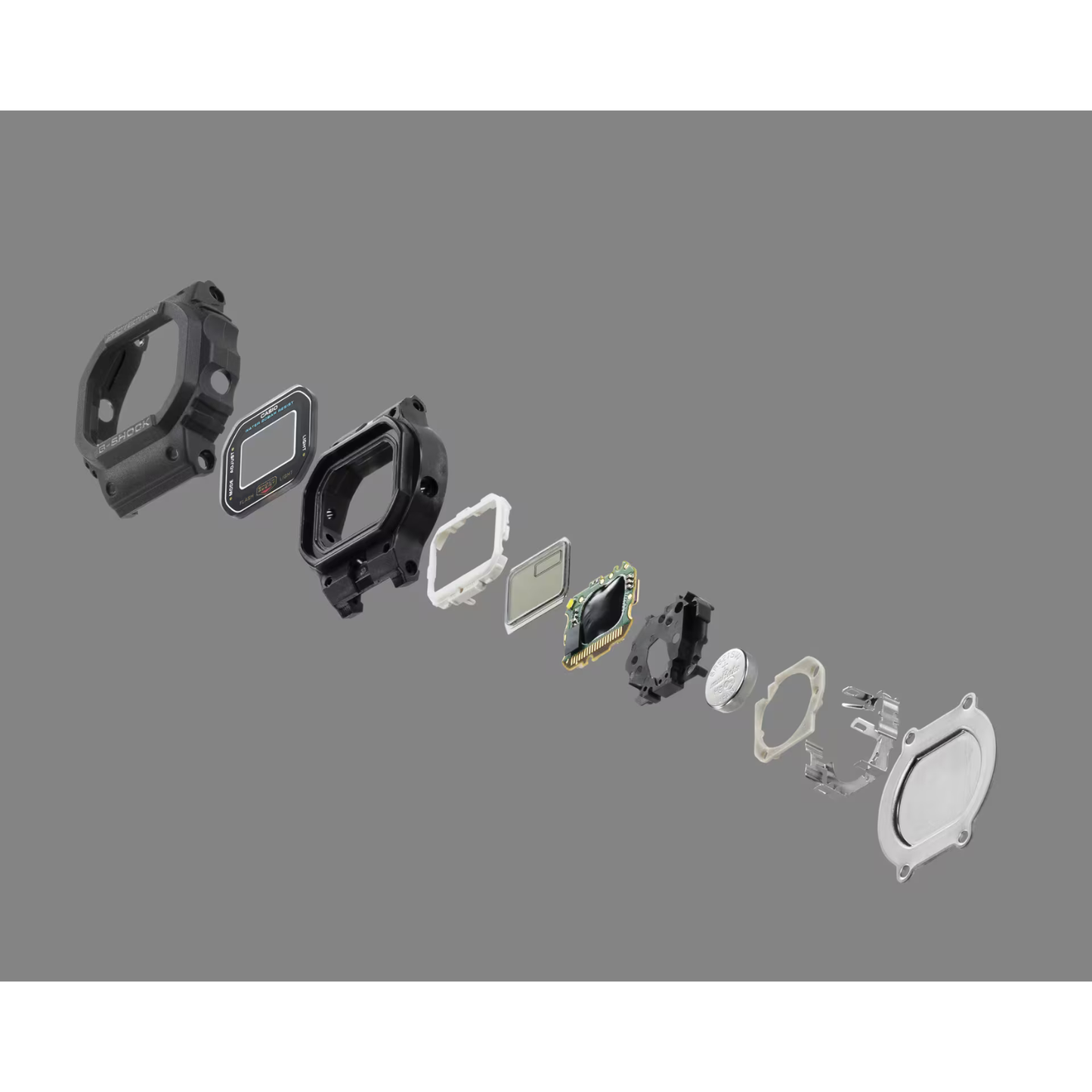 Reloj Digital Casual Nano de Anillo Negro de Hombre