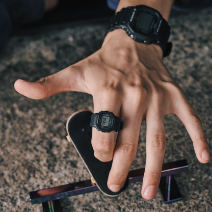 Reloj Digital Casual Nano de Anillo Negro de Hombre