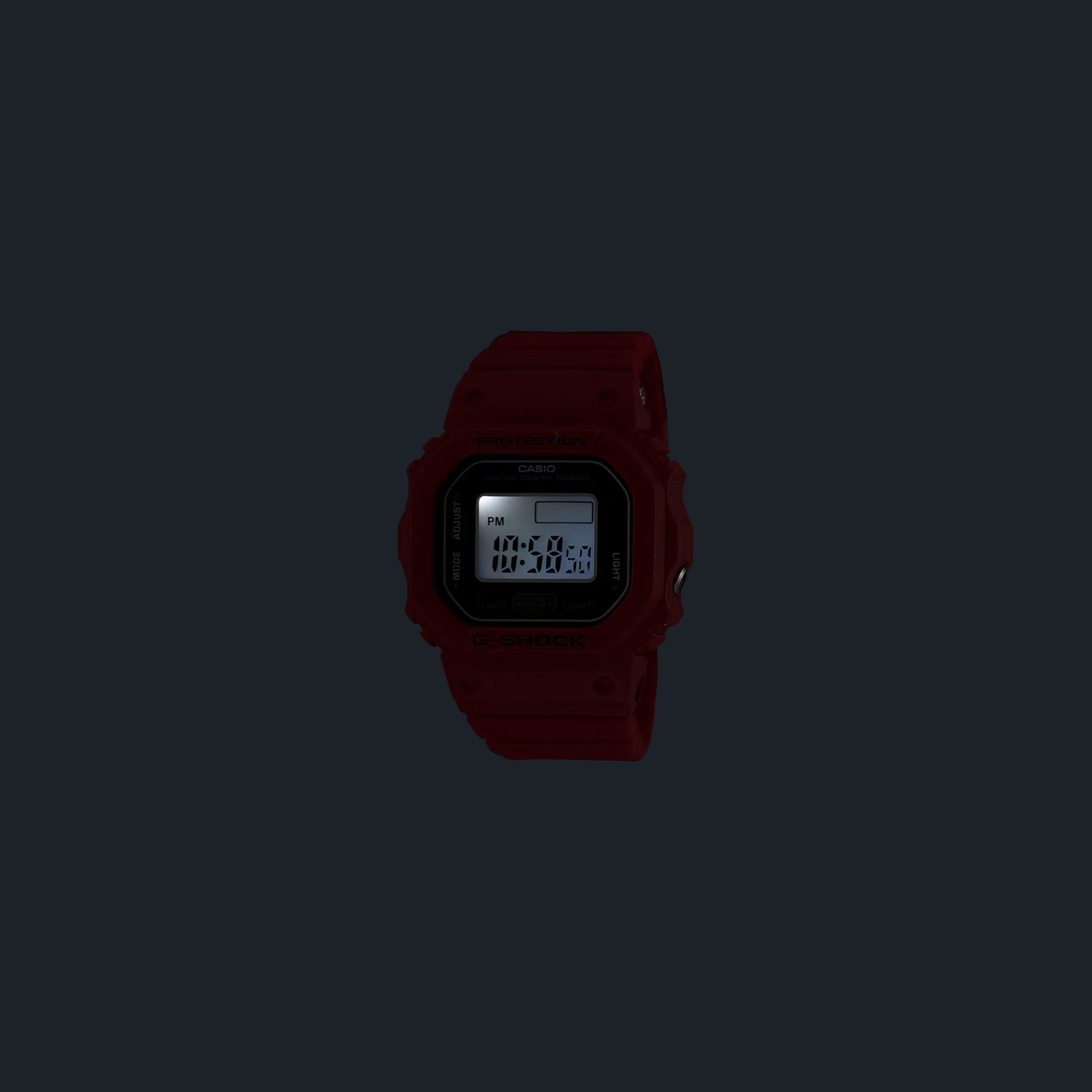 Reloj Digital Casual Nano de Anillo Rojo de Hombre