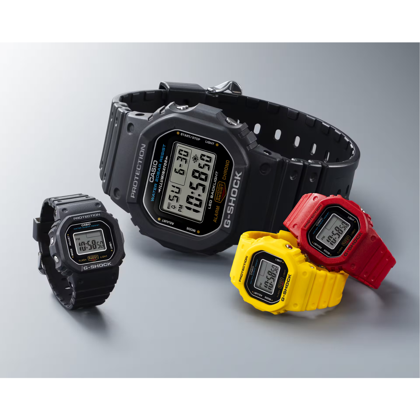 Reloj Digital Casual Nano de Anillo Amarillo de Hombre
