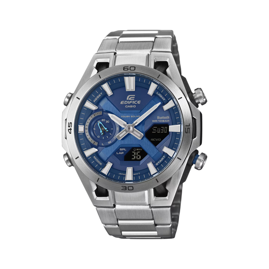 Reloj Análogo Digital Deportivo Serie Sospensione Plateado de Hombre