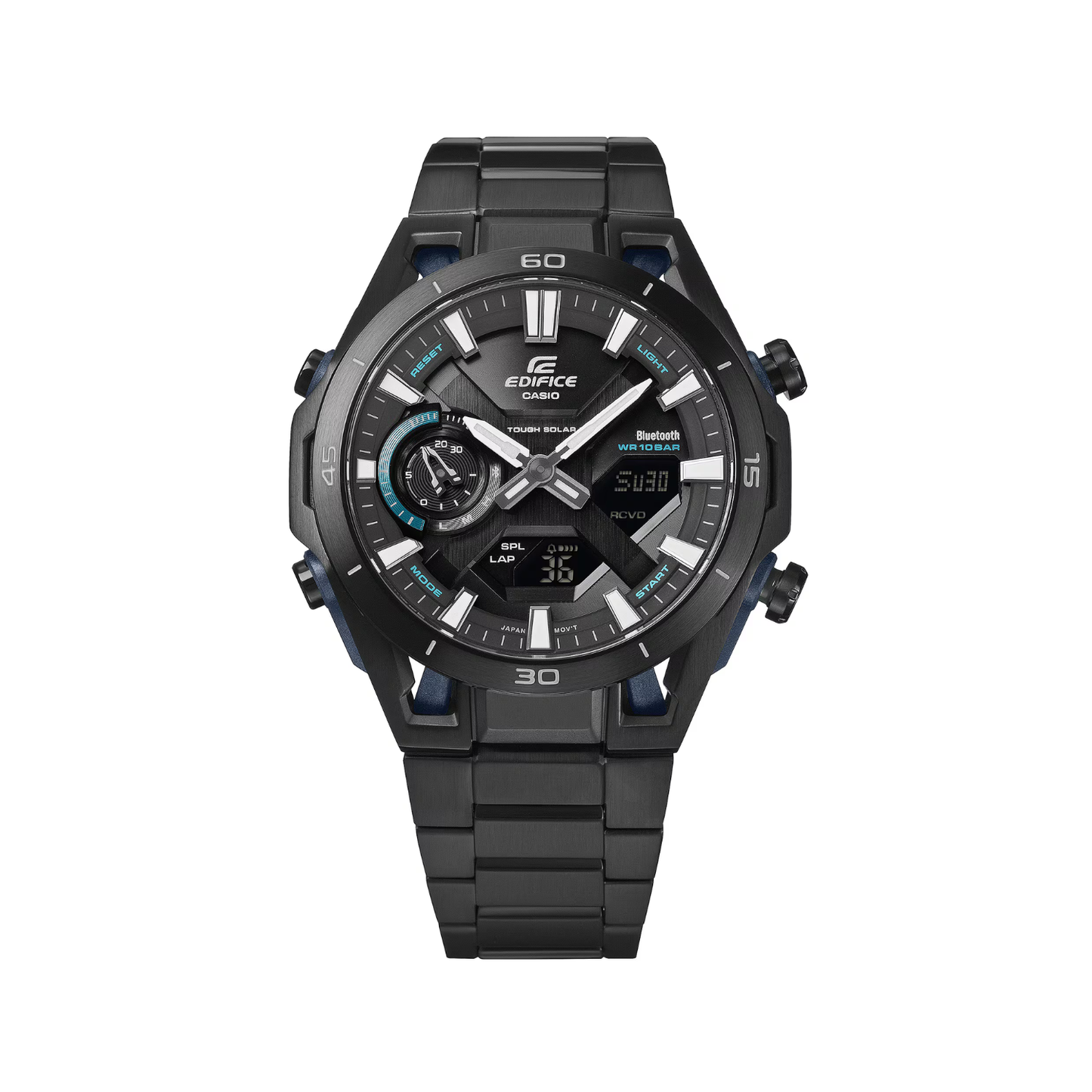 Reloj Análogo Digital Deportivo Serie Sospensione Plateado de Hombre