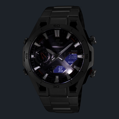 Reloj Análogo Digital Deportivo Serie Sospensione Plateado de Hombre