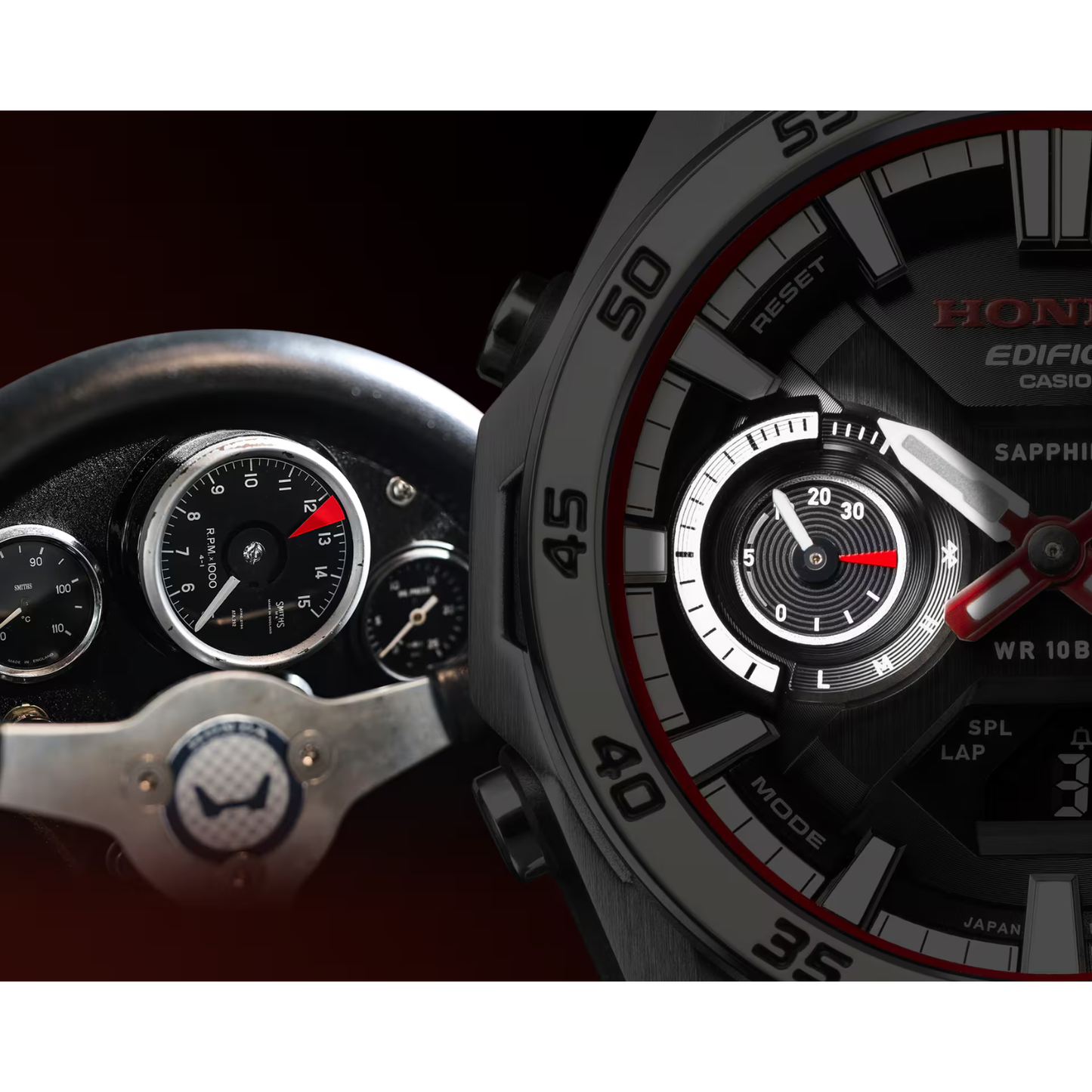 Reloj Análogo Digital Deportivo Honda Edición Especial del 60 Aniversario de la Primera Victoria en F1