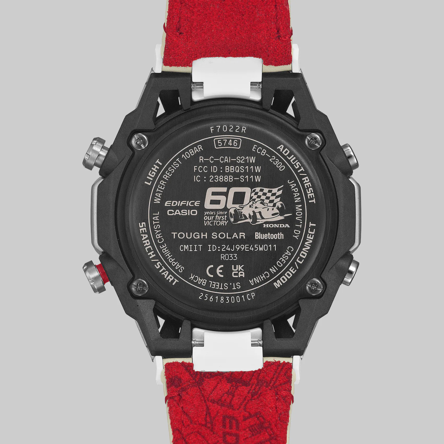 Reloj Análogo Digital Deportivo Honda Edición Especial del 60 Aniversario de la Primera Victoria en F1