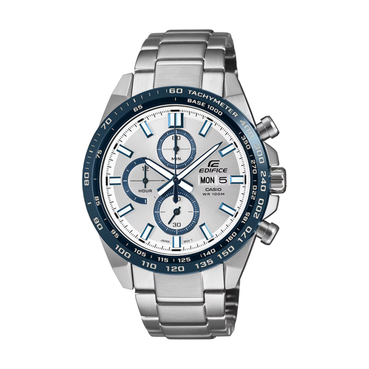 Reloj Análogo Deportivo Plateado de Hombre
