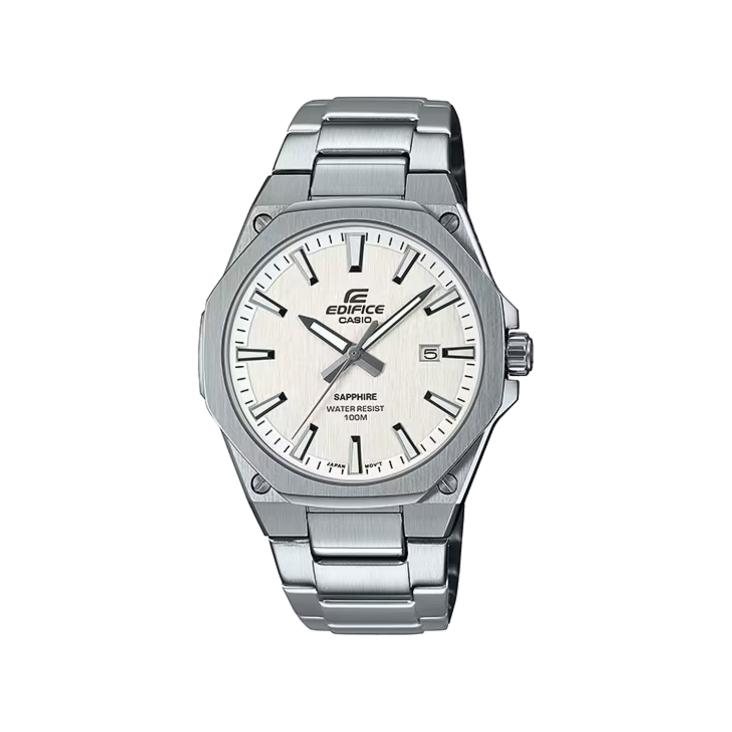 Reloj Análogo Deportivo Serie Slim Plateado de Hombre