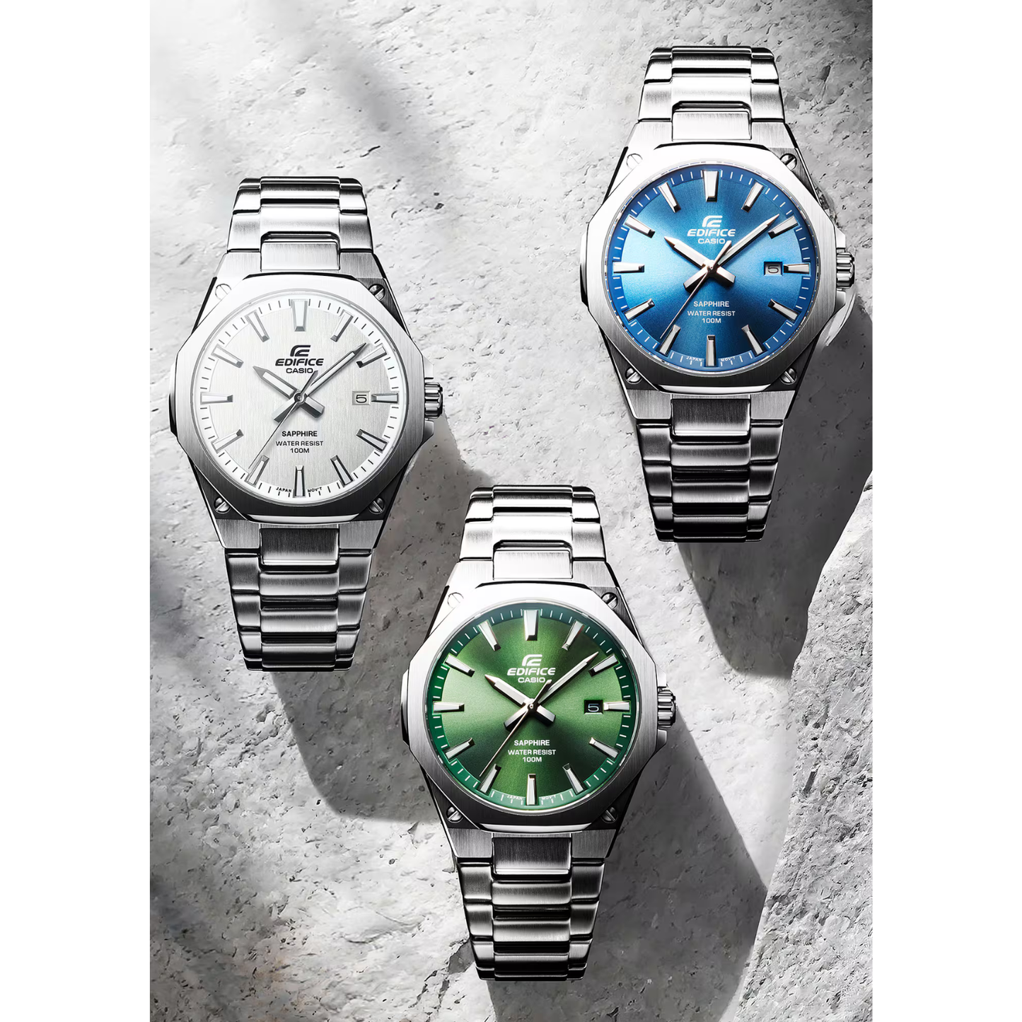 Reloj Análogo Deportivo Serie Slim Plateado de Hombre