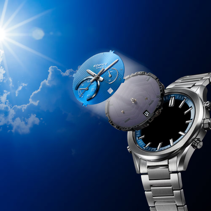 Reloj Análogo Deportivo Plateado de Hombre