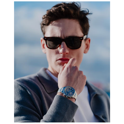Reloj Análogo Deportivo Plateado de Hombre