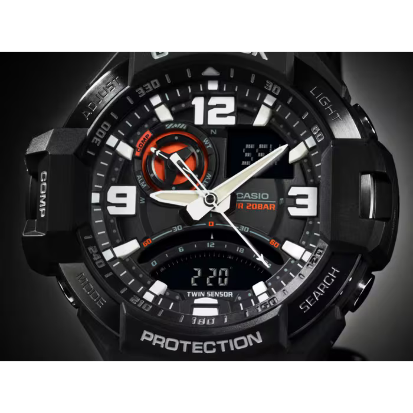 Reloj Análogo Digital Deportivo Negro de Hombre