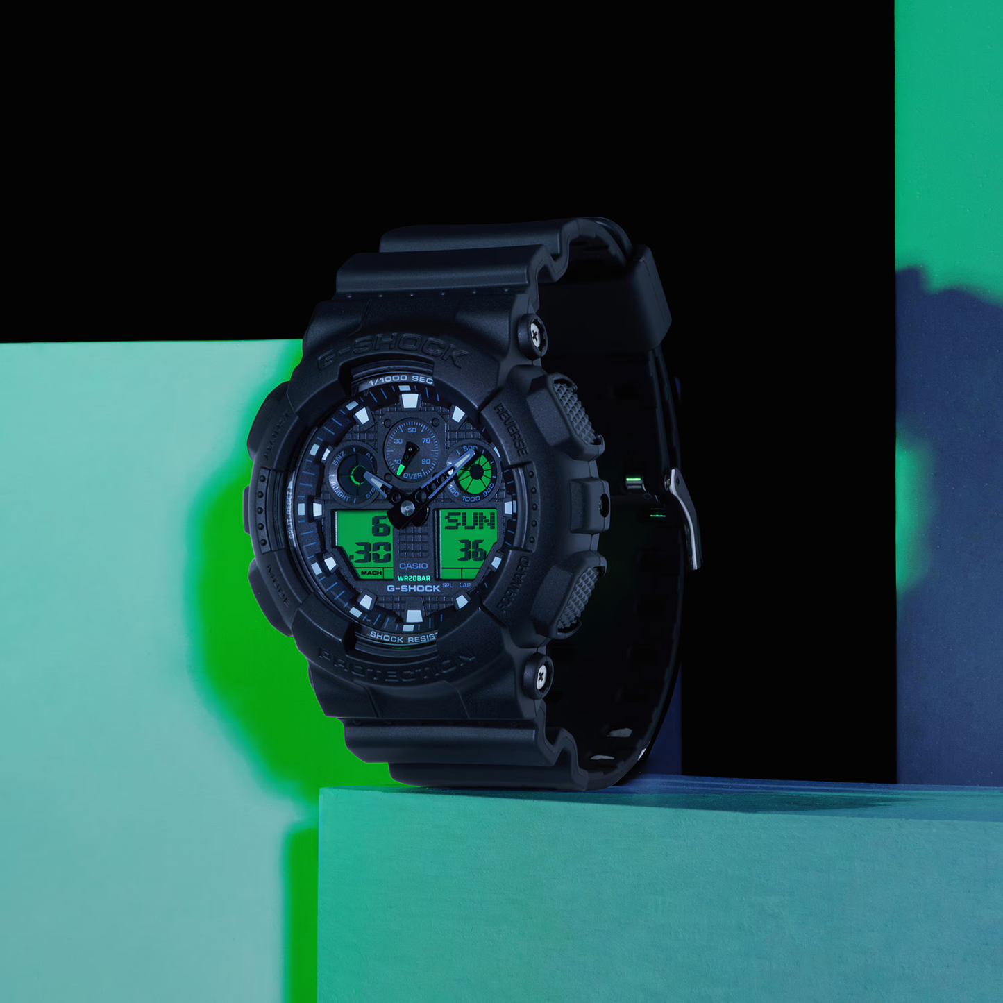 Reloj Análogo Digital Deportivo Negro de Hombre