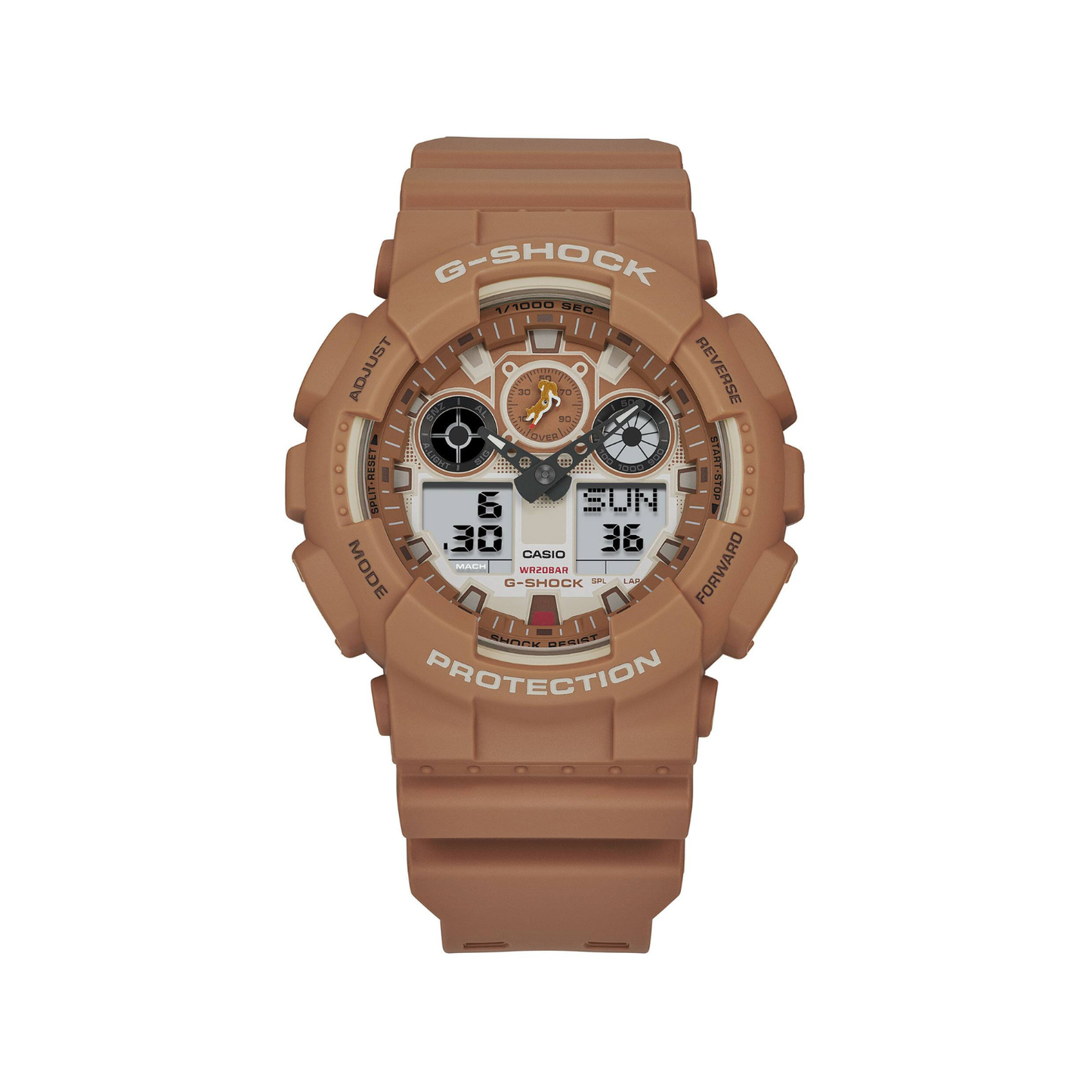 Reloj Análogo Digital Casual Serie SHIBA INU Chocolate de Hombre