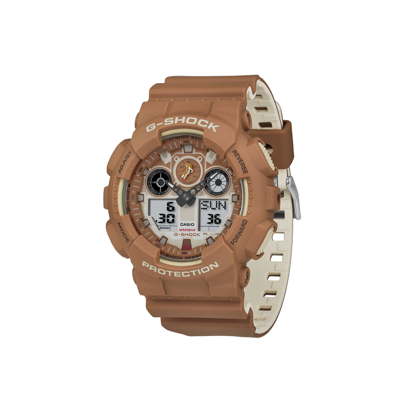 Reloj Análogo Digital Casual Serie SHIBA INU Chocolate de Hombre