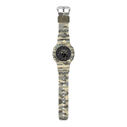 Reloj Análogo Digital Casual Crema Camuflaje de Hombre