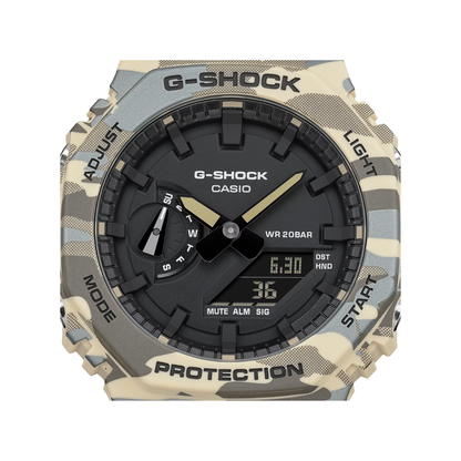 Reloj Análogo Digital Casual Crema Camuflaje de Hombre