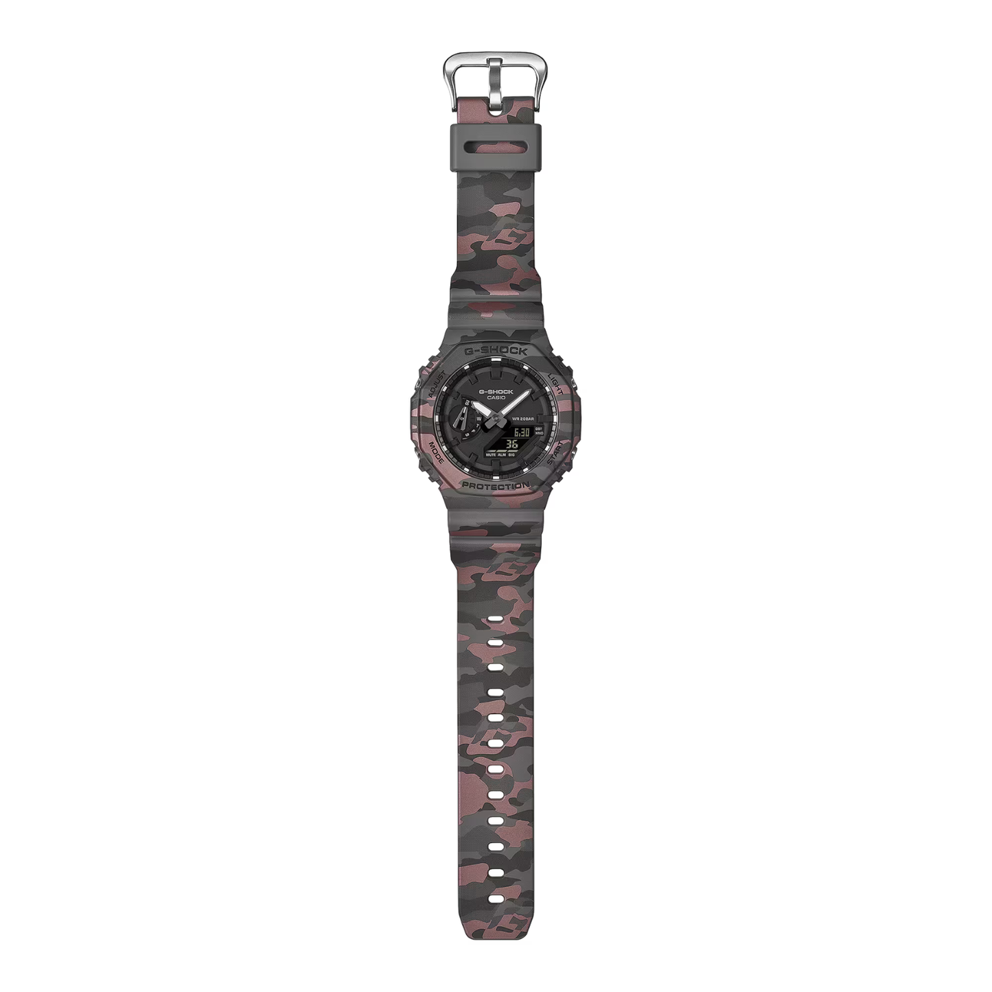 Reloj Análogo Digital Casual Negro Camuflaje de Hombre