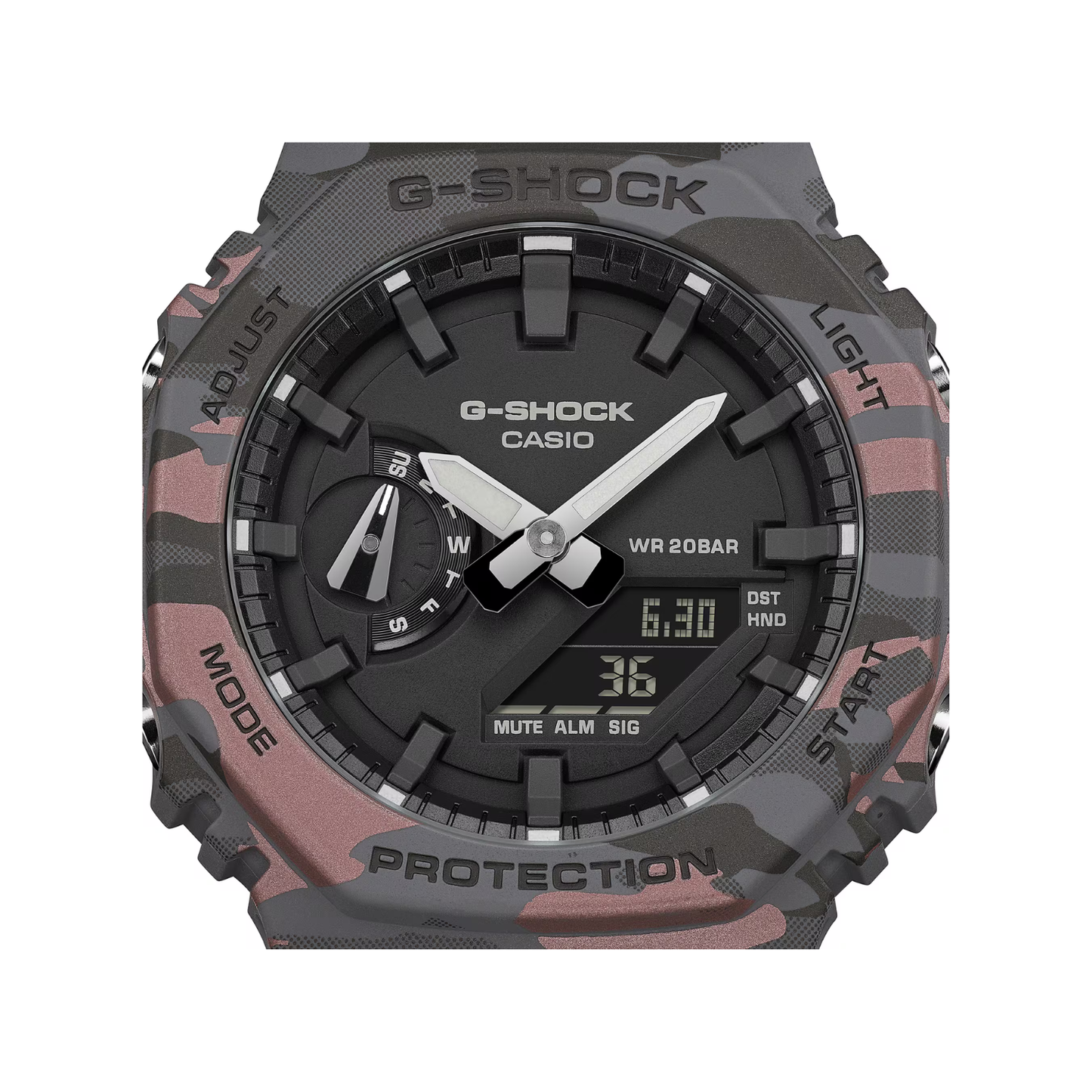 Reloj Análogo Digital Casual Negro Camuflaje de Hombre
