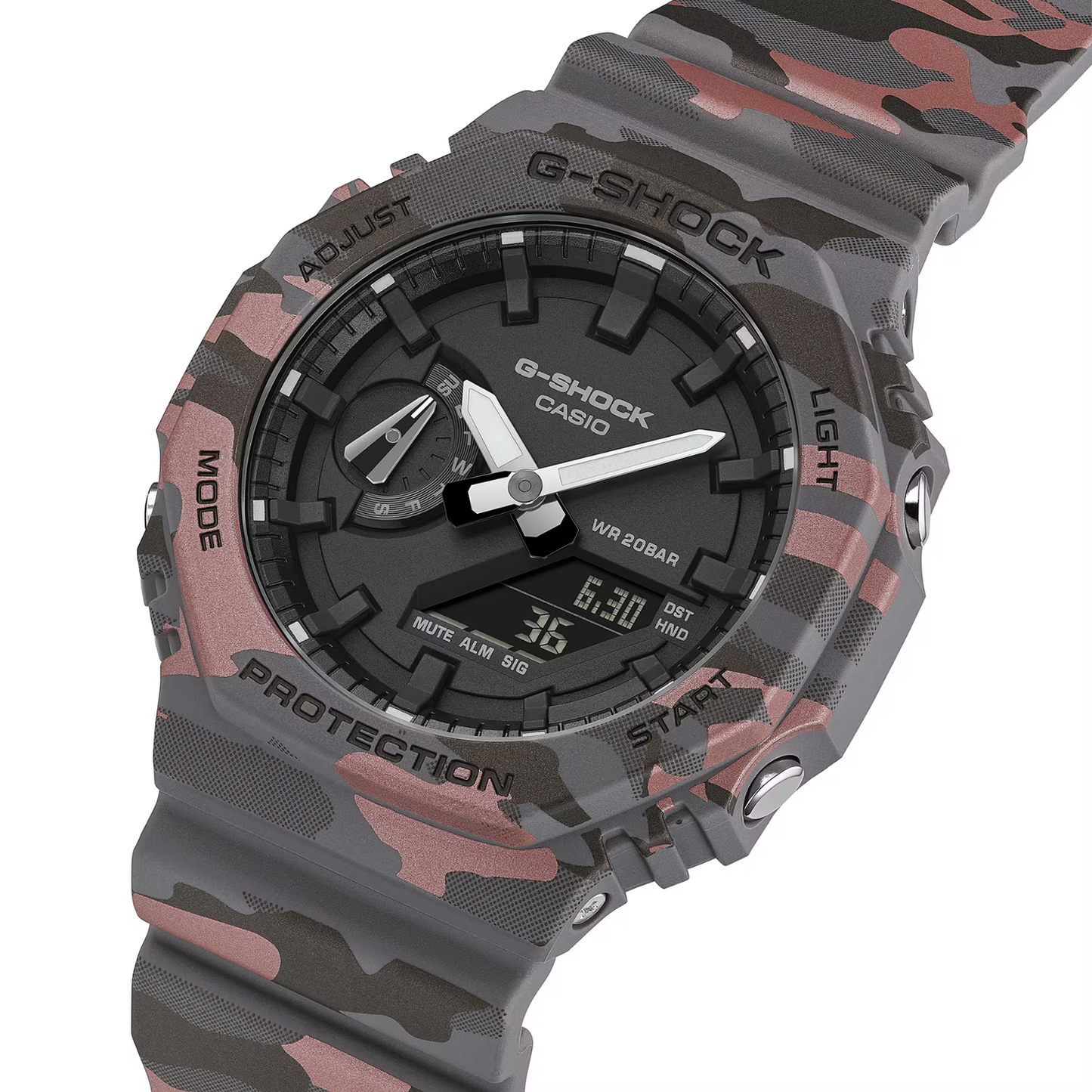 Reloj Análogo Digital Casual Negro Camuflaje de Hombre