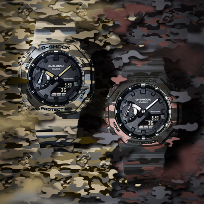 Reloj Análogo Digital Casual Negro Camuflaje de Hombre