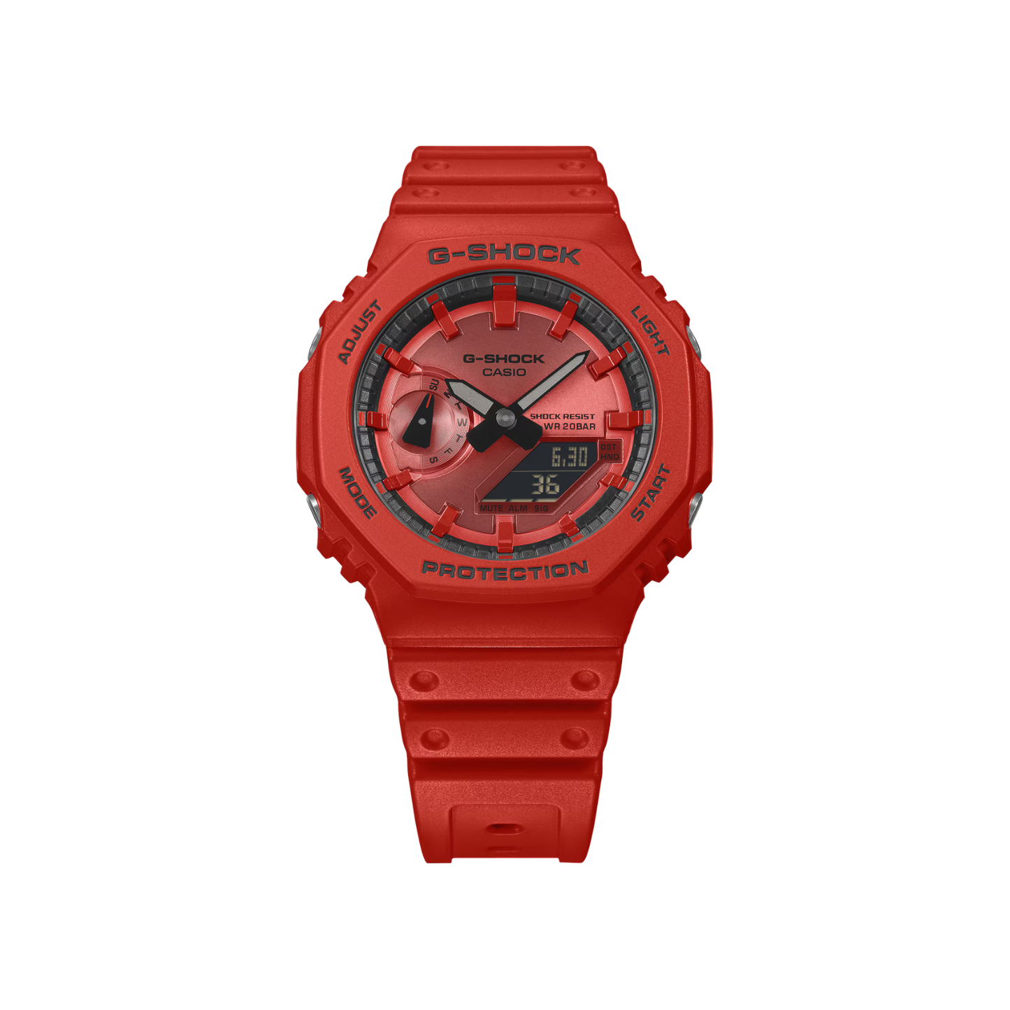 Reloj Análogo Digital Casual Rojo de Hombre