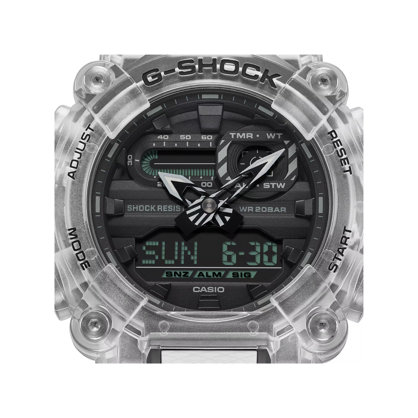 Reloj Análogo Digital Deportivo Transparente de Hombre Serie Sound Wave