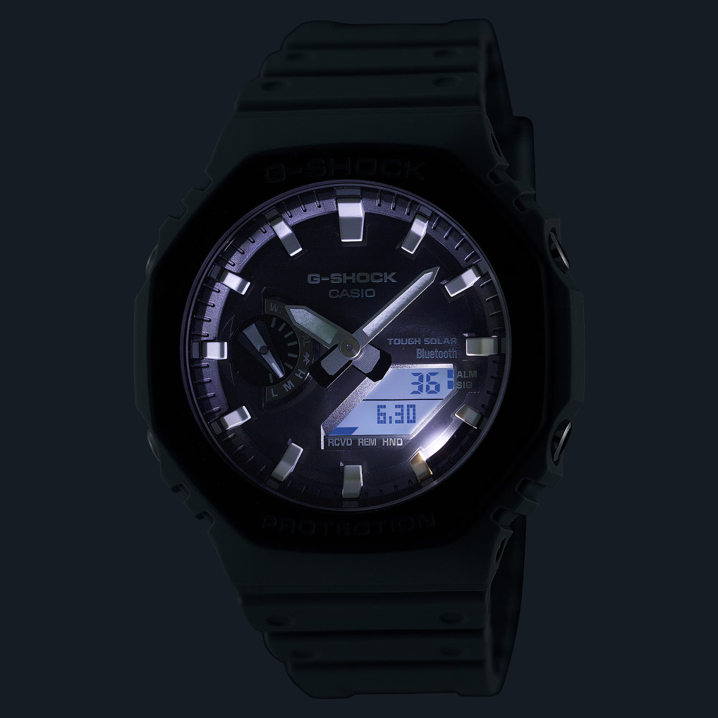 Reloj Análogo Digital Casual Gris Oscuro de Hombre