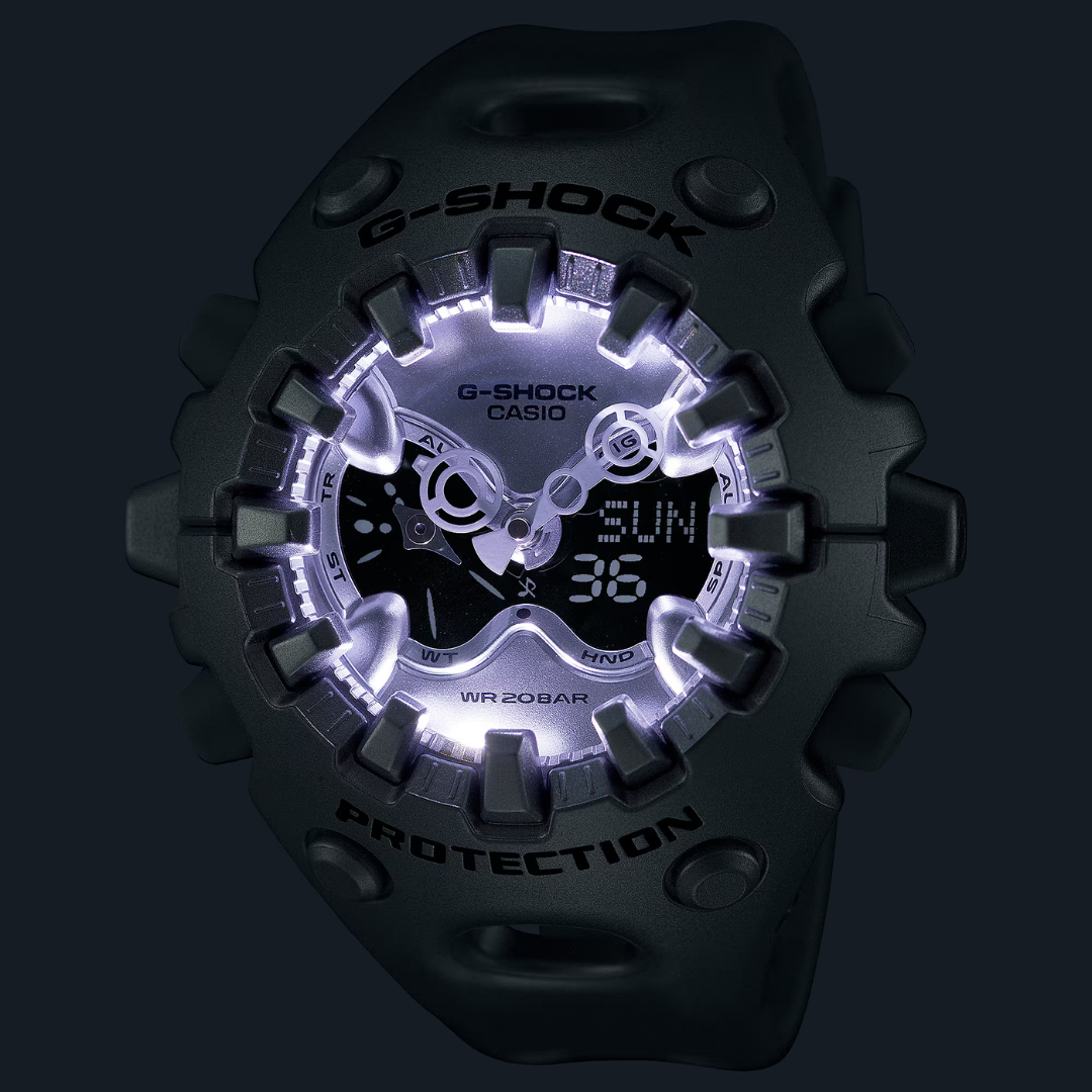 Reloj Análogo Digital Casual/Juvenil Plata Metalizado de Hombre