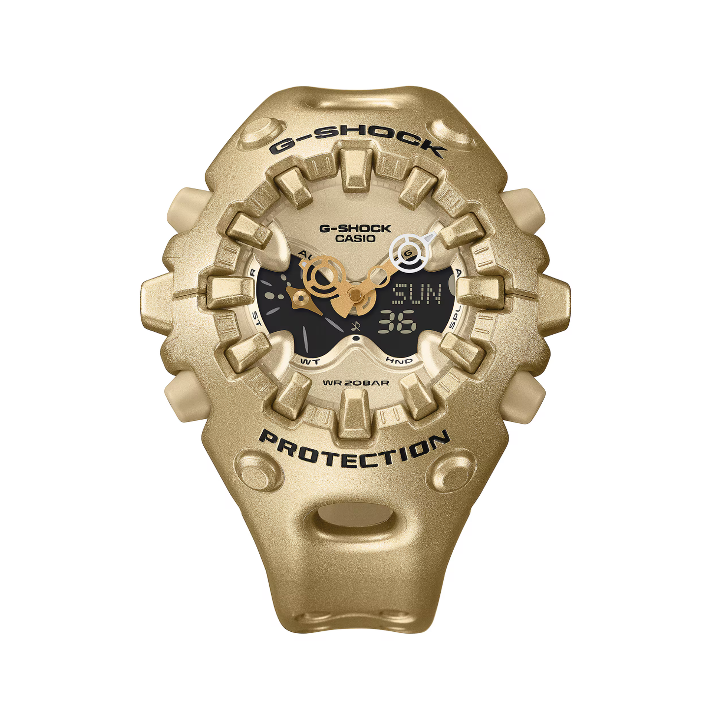 Reloj Análogo Digital Casual Dorado de Hombre