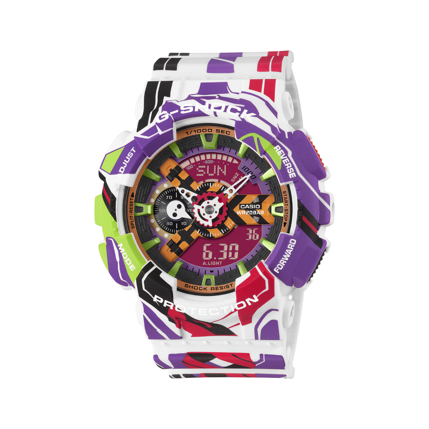 Reloj Análogo Digital Casual Colaboración Evangelion