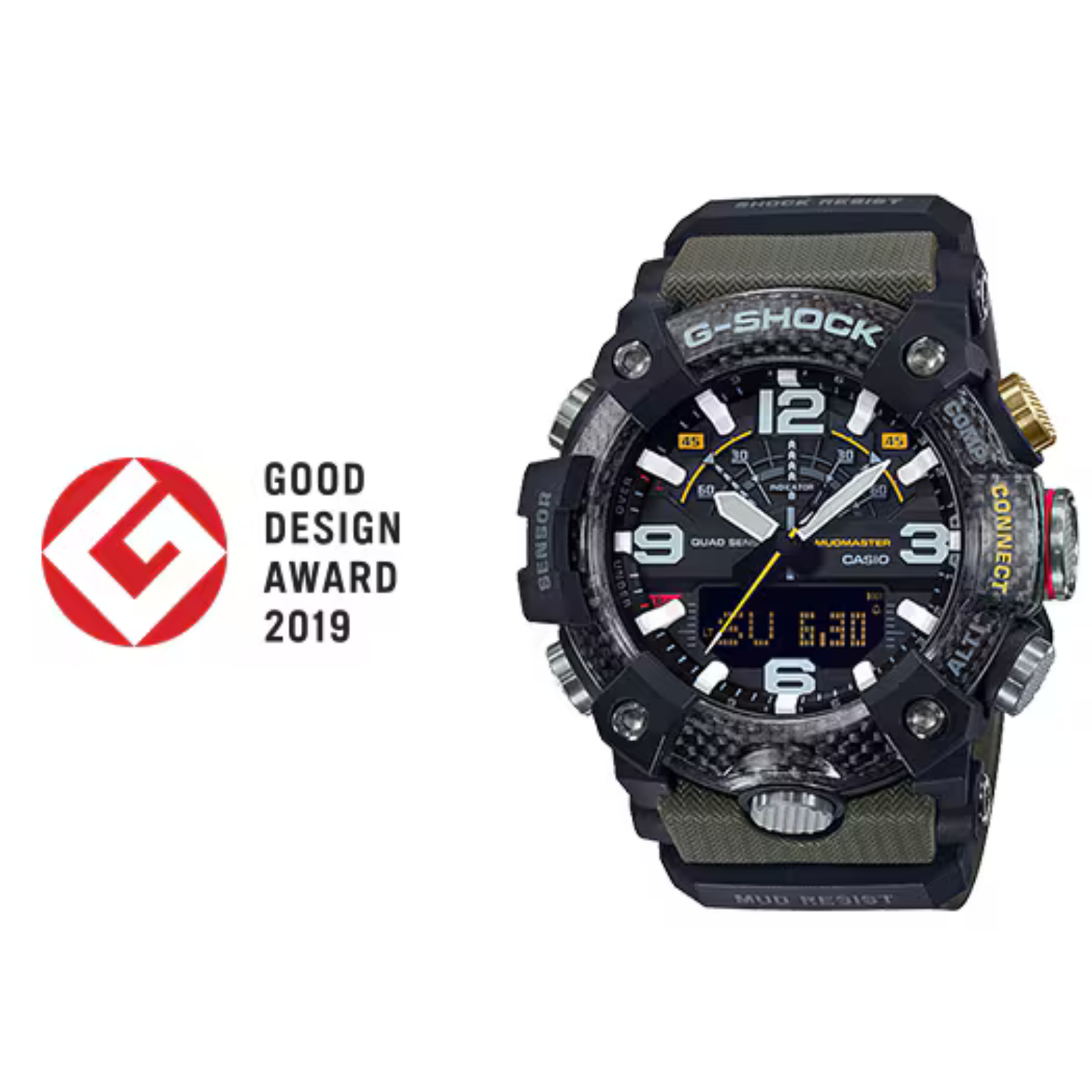 Reloj Análogo Digital Deportivo Negro de Hombre Serie Mudmaster
