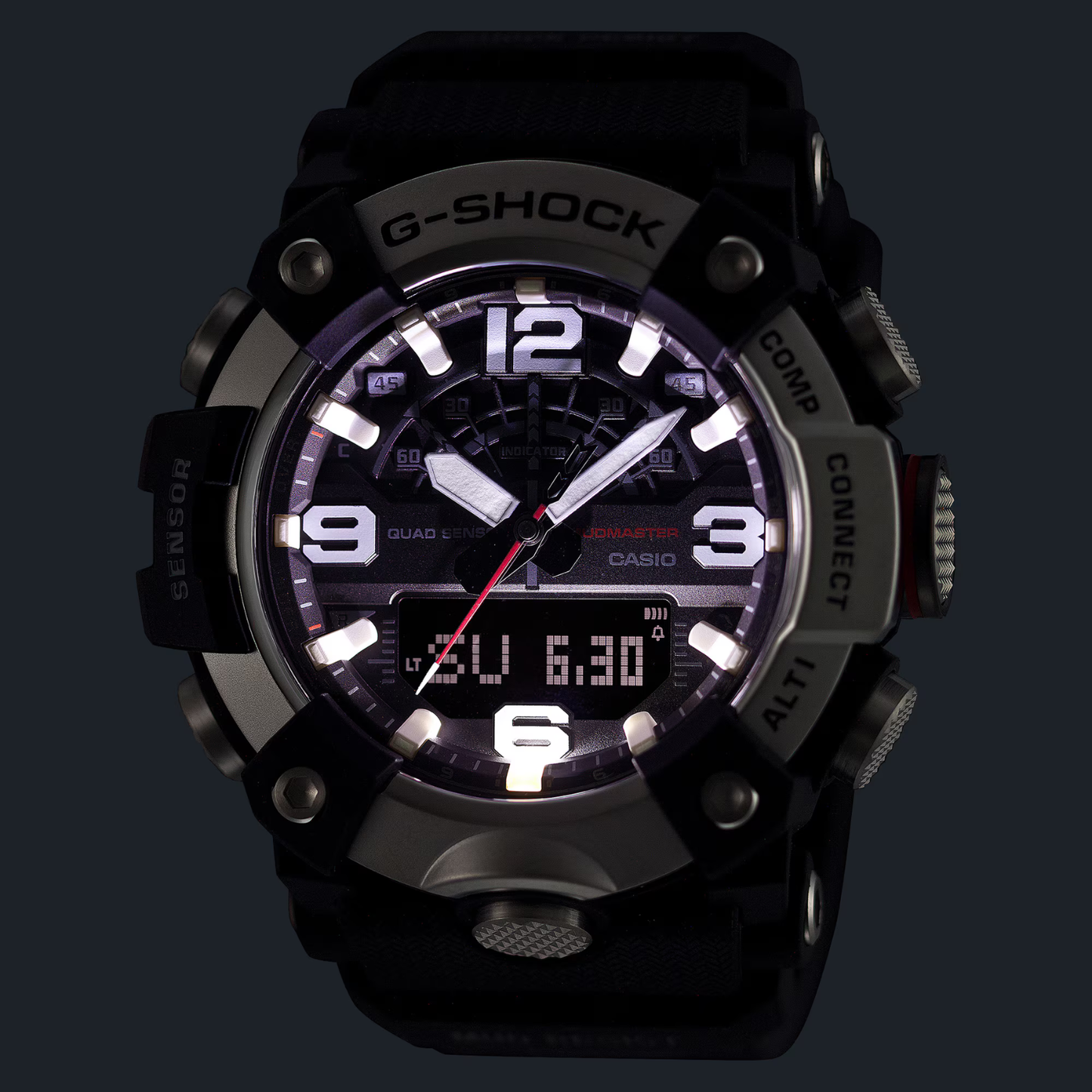 Reloj Análogo Digital Deportivo Master of G Mudmaster Negro de Hombre
