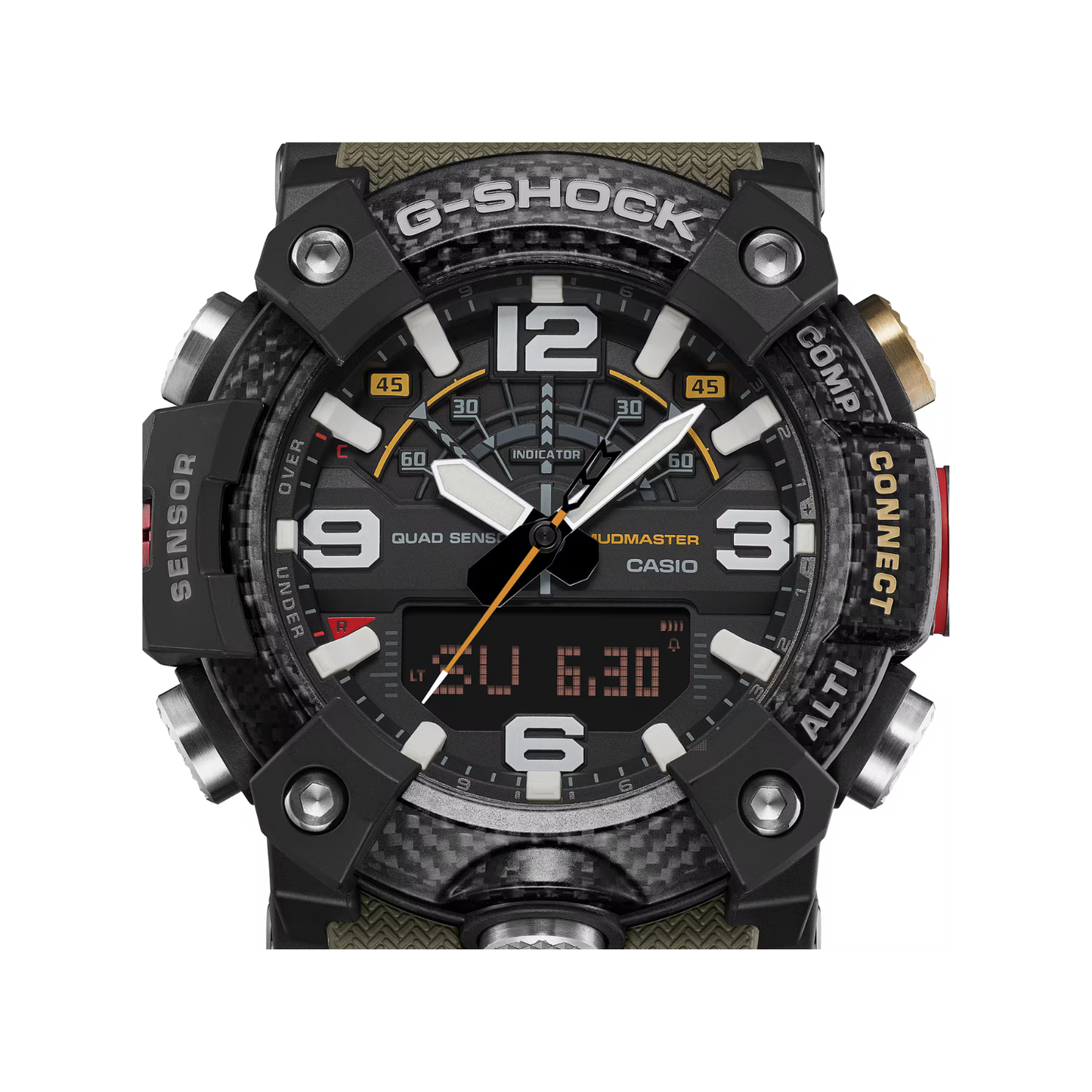 Reloj Análogo Digital Deportivo Master of G Mudmaster Negro de Hombre