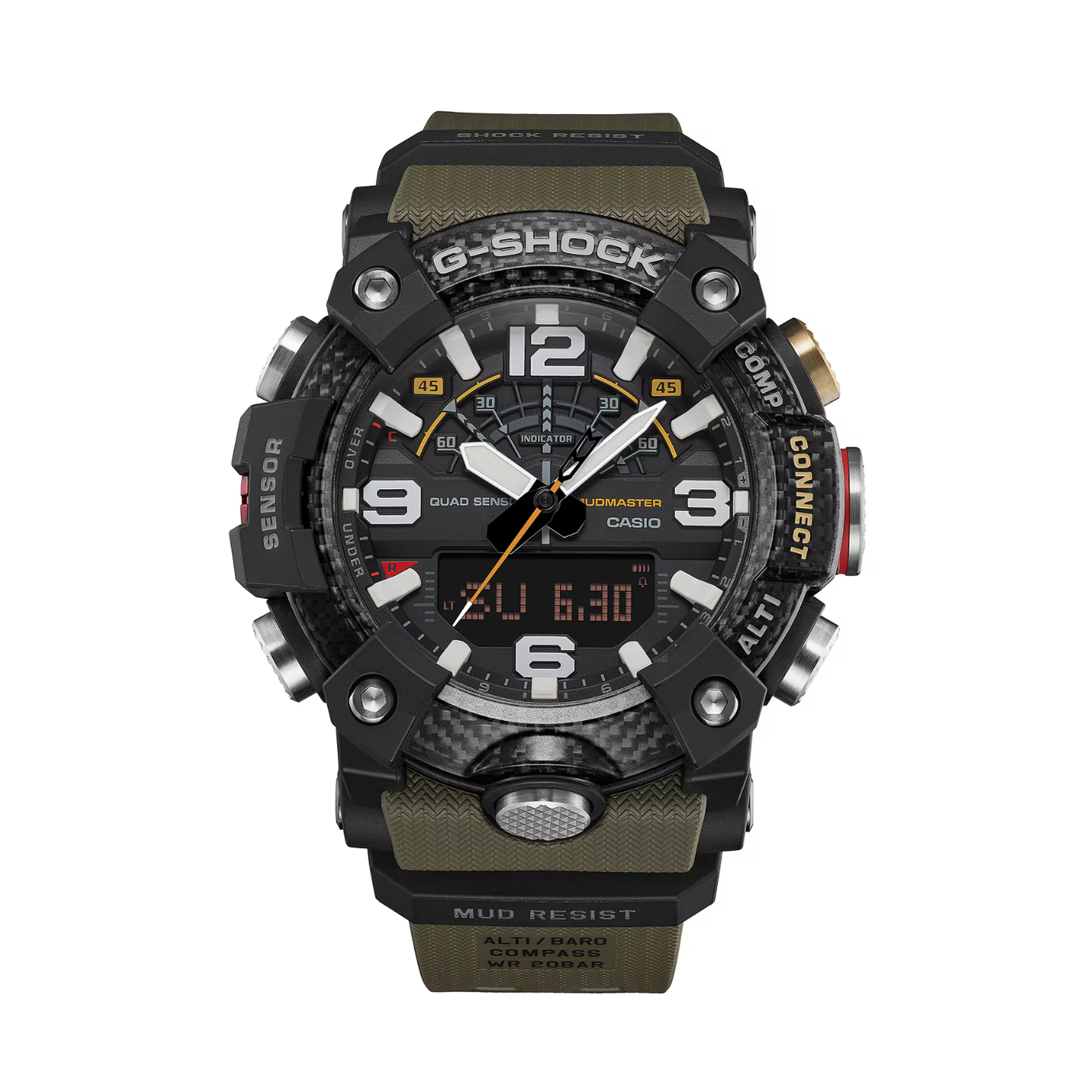 Reloj Análogo Digital Deportivo Master of G Mudmaster Negro de Hombre