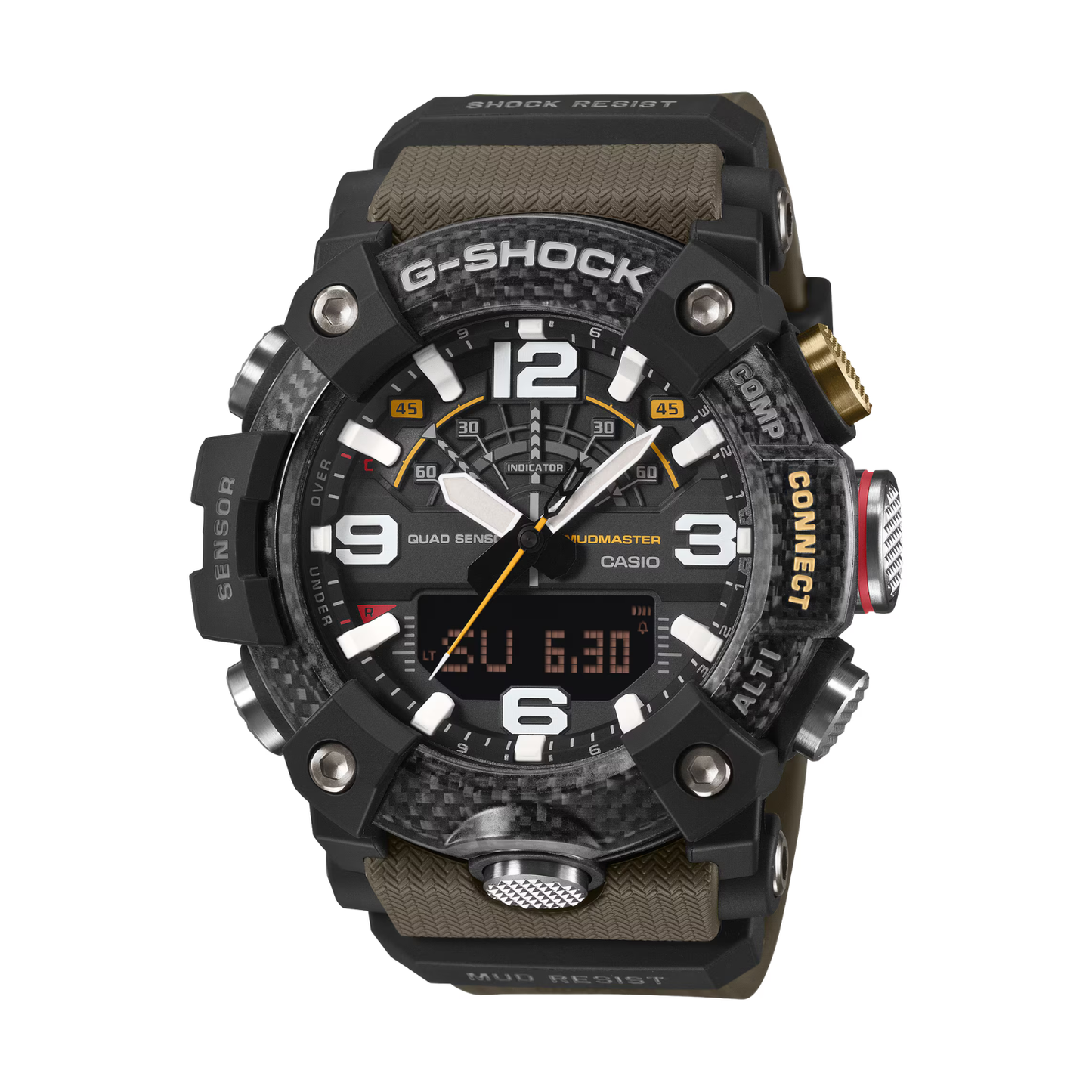 Reloj Análogo Digital Deportivo Master of G Mudmaster Negro de Hombre