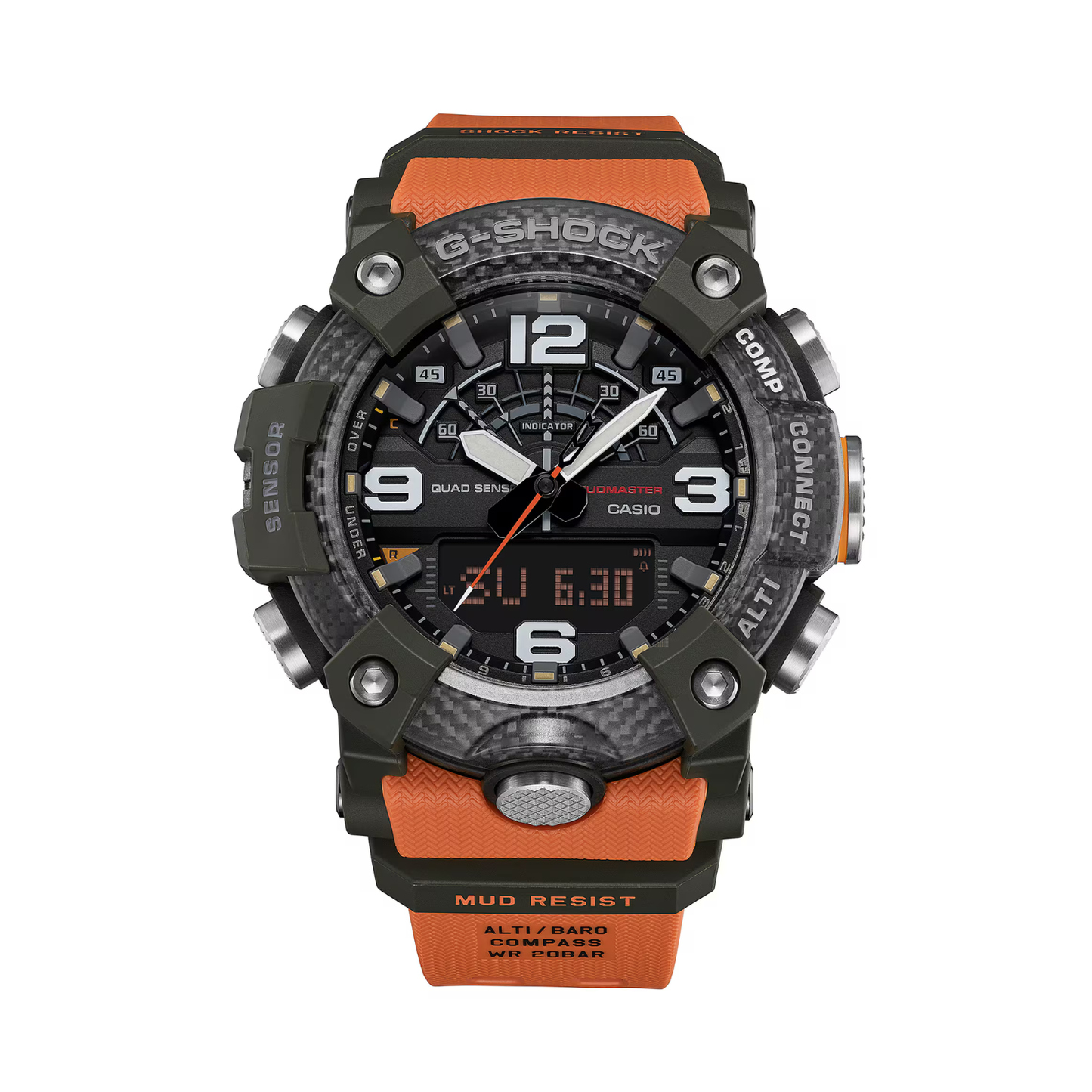 Reloj Análogo Digital Deportivo Master of G Mudmaster Negro de Hombre