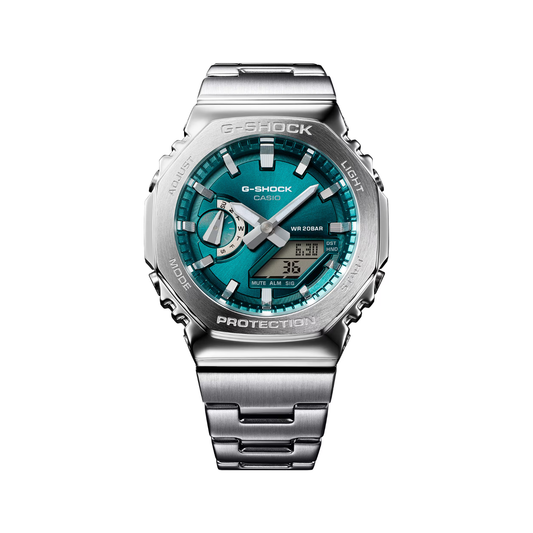 Reloj Análogo Digital Casual Plateado de Hombre