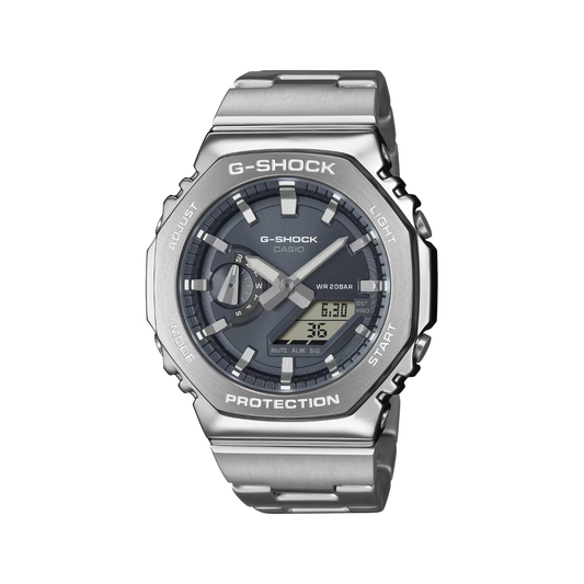 Reloj Análogo Digital Casual Plateado de Hombre