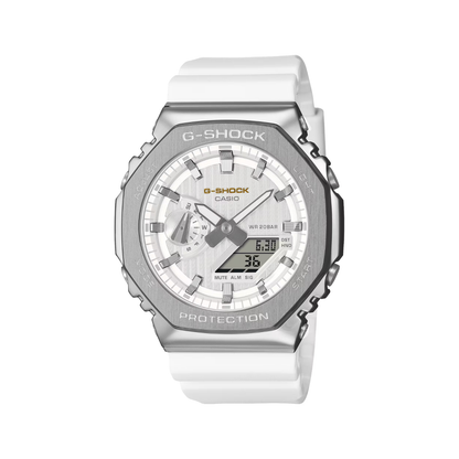 Reloj Análogo Digital Casual Plateado de Mujer