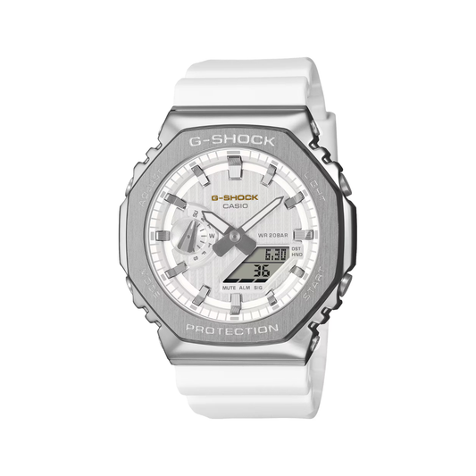 Reloj Análogo Digital Casual Plateado de Mujer