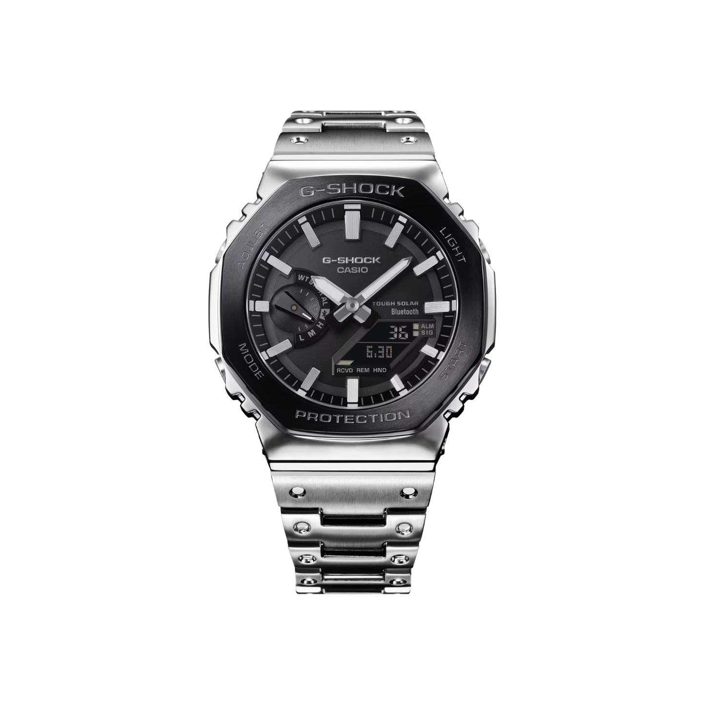Reloj Análogo Digital Casual Plateado de Hombre
