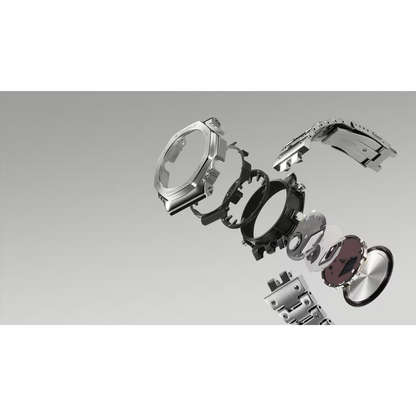 Reloj Análogo Digital Casual Plateado de Hombre