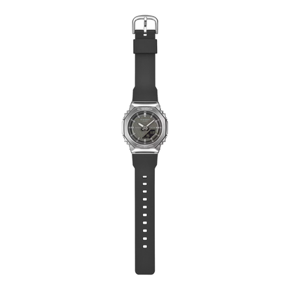 Reoj Análogo Digital Casual Plateado de Mujer