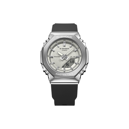 Reloj Análogo Digital Casual Plateado de Mujer