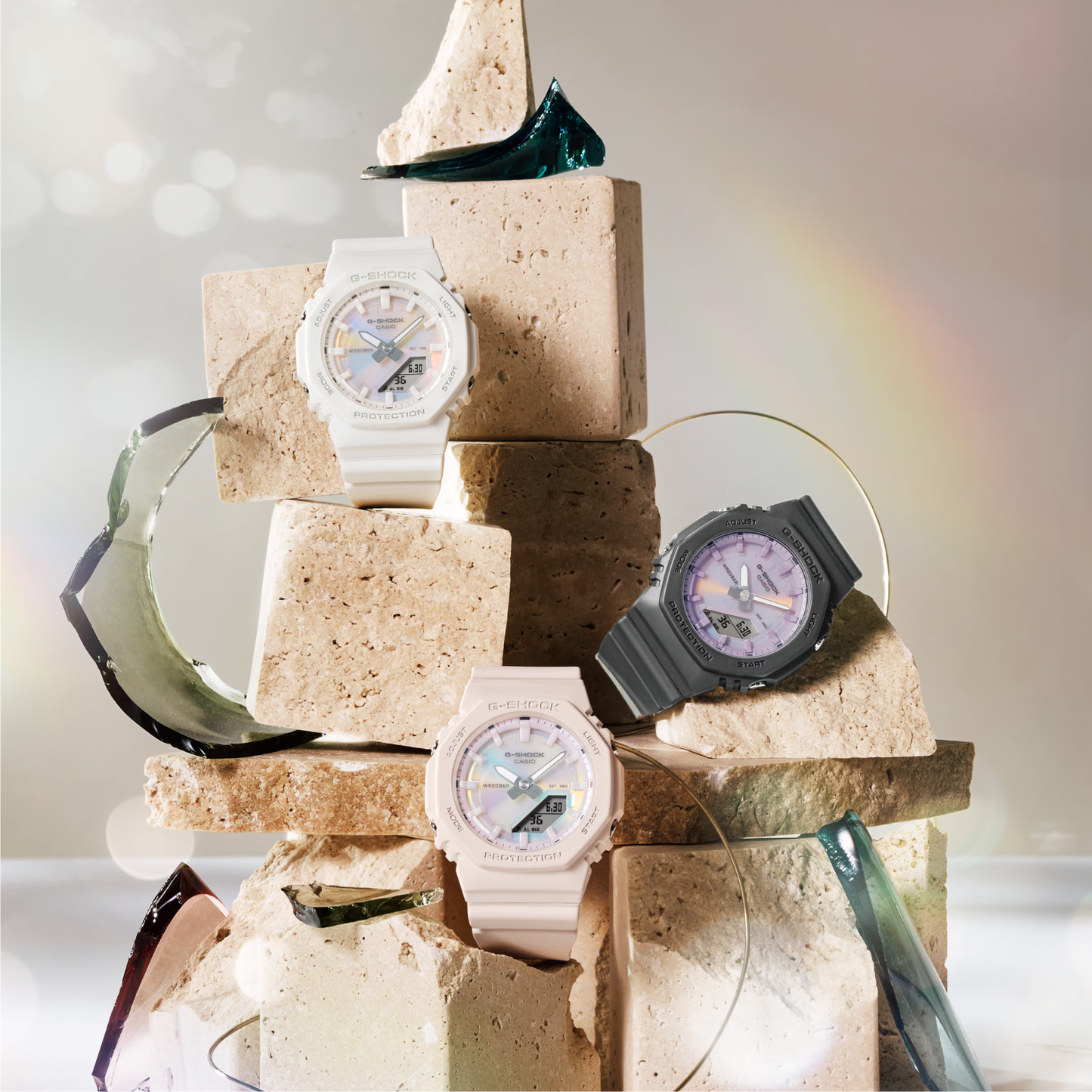 Reloj Análogo Digital Casual Blanco de Mujer